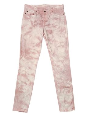 Straight-Leg Skinny Ankle Jeans Rose Pink Tie-Dye Twisted Retro Vintage Pant Y2K